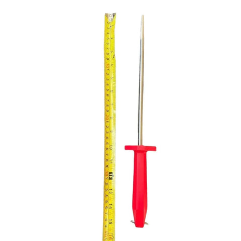 10 Inch Round Polished Honing Steel Red Handle ASP-10