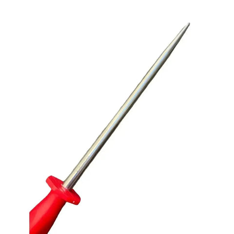 10" Round Polished Honing Rod Red Handle AllYourBlades