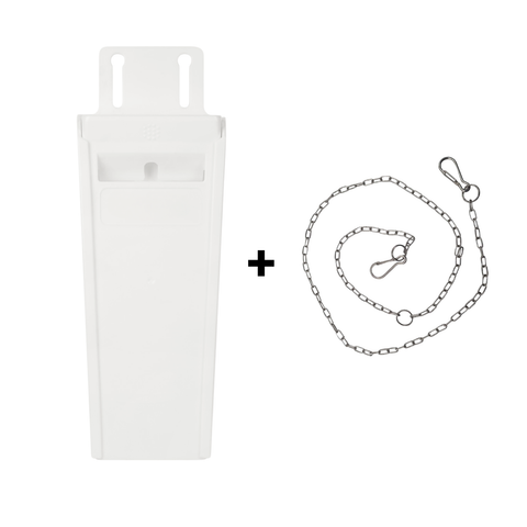Butcher's Double Knife Pouch Scabbard with Full Stainless Steel Chain - Three Sizes