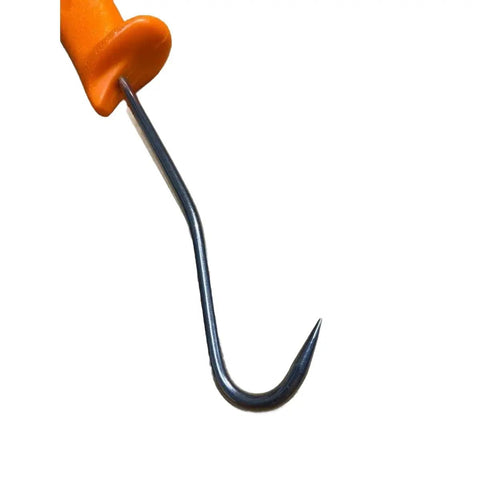 6 Inch Stainless Steel Inspection Hook Straight Orange Handle SH-06