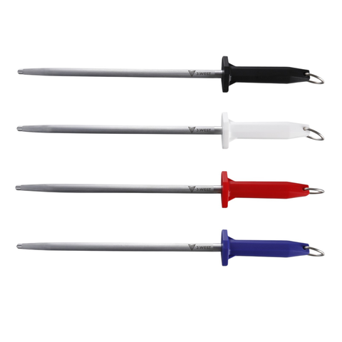 J.West 12"/30cm Professional Butcher's Sharpening Steel - Regular Cut Round JP13