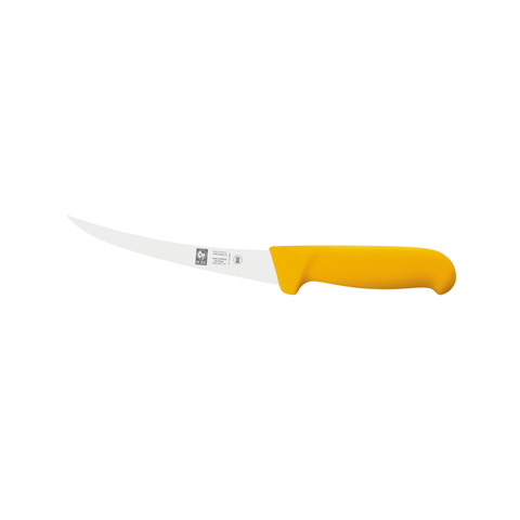 ICEL Butchers 6" Boning Knife Curved Stiff Pointed 15cm 3855 15 - Yellow