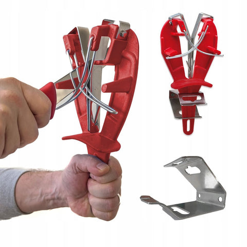 BOBET Sharp Easy Pull Through Butchers Knife Sharpener Made in France - Red