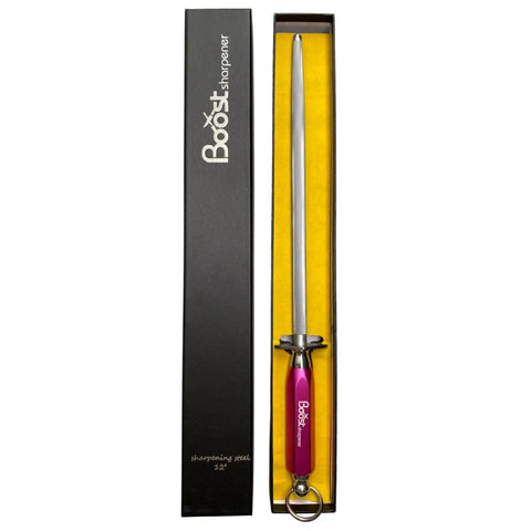 Boost 12 Inch Diamond Sharpening Steel - Colour Aluminium Handled BKS-12