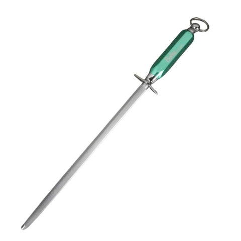Butchers BOOST 12" Knife Sharpener Rod Microfine Knife Sharpening Steel Green AllYourBlades