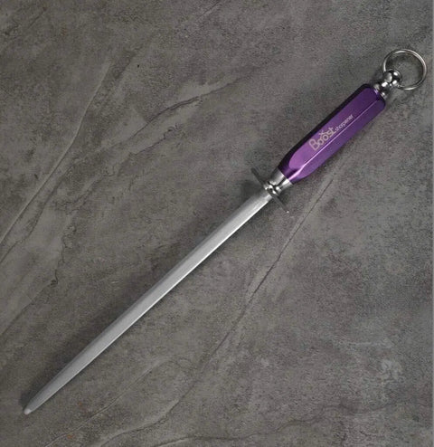 Butchers BOOST 12" Knife Sharpener Rod Microfine Knife Sharpening Steel Purple AllYourBlades