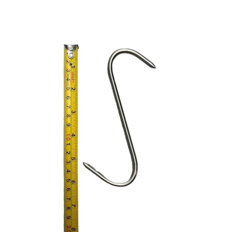 Butchers 6 in Meat Hanging Hooks Solid Stainless Steel Meat S-Hooks