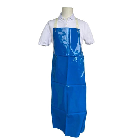 Butchers Apron TPU Waterproof Apron Heavy Duty Vinyl Aprons Full Length Blue AllYourBlades