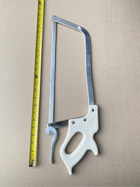 Butchers Meat Handsaw 17.5" 63cm Stainless Steel Meat Saw Kamlok Extra 3 Blades