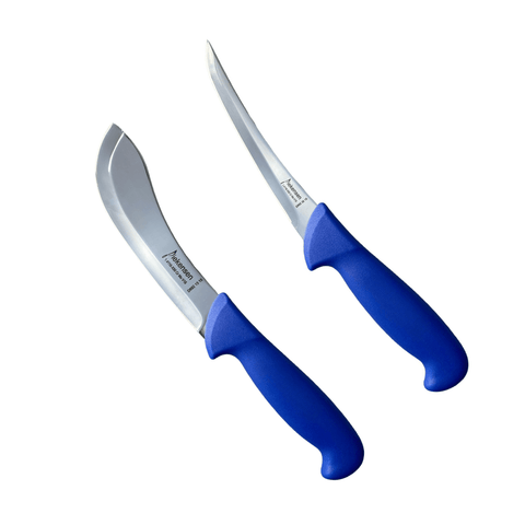 Butchers Skinning Knife Set 15cm 6 Inch Curved Skinning Boning Knife Set