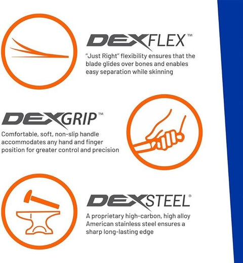 Dexter Russell DEXTREME 6" 15cm Flexible Fillet Knife with Sheath DX6F