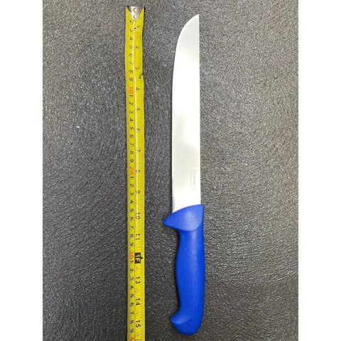 Diekensen 10"  Straight Slicing Knife Wide Blade Blue Handle AllYourBlades