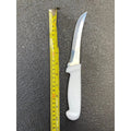 Diekensen 5' Curved Stiff Boning Knife White Ridged Grip Handle AllYourBlades