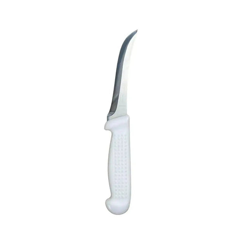 Diekensen 5' Curved Stiff Boning Knife White Ridged Grip Handle AllYourBlades
