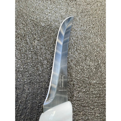 Diekensen 5' Curved Stiff Boning Knife White Ridged Grip Handle AllYourBlades