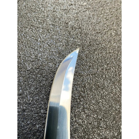 Diekensen 5' Curved Stiff Boning Knife White Ridged Grip Handle AllYourBlades