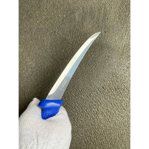 Diekensen 6' Curved Stiff Boning Knife Blue Ridged Grip Handle AllYourBlades