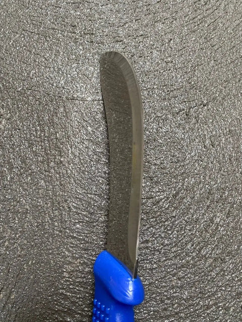 Diekensen 6' Curved Stiff Skinning Knife Blue Ridged Grip Handle AllYourBlades