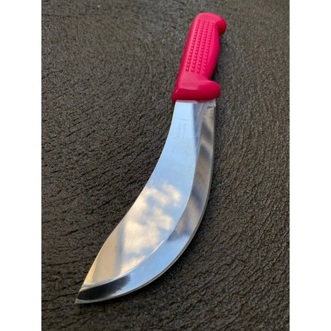 Diekensen 6' Curved Stiff Skinning Knife Pink Ridged Grip Handle AllYourBlades