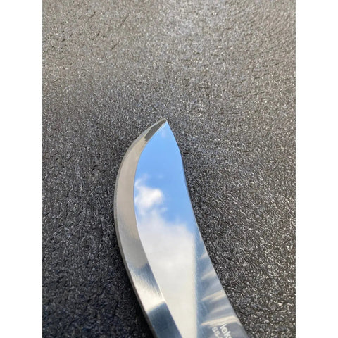 Diekensen 6' Curved Stiff Skinning Knife White Ridged Grip Handle AllYourBlades