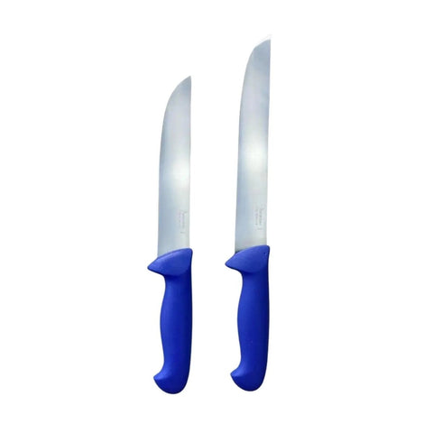 Diekensen 8" & 10'' Straight Back Butcher Knife Boning Knife Duo Set Blue