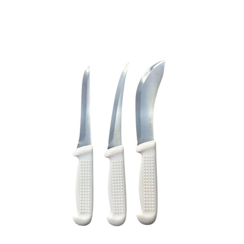 Diekensen Butchers 3-PC Knife Set 6" Curved Straight Boning & Skinning Knives