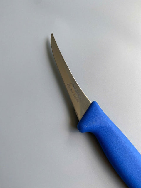 Diekensen Butchers 5" Boning Curve Knife Soft Grip Handle Narrow Blade 13cm Blue