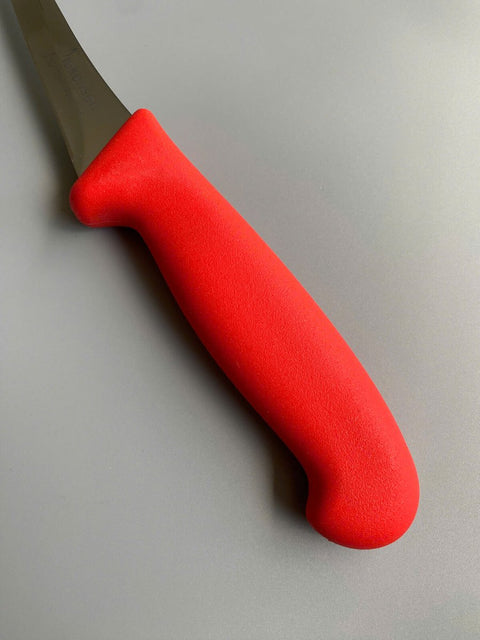 Diekensen Butchers 5" Boning Curve Knife Soft Grip Handle Narrow Blade 13cm Red