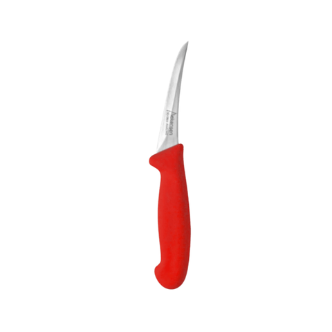 Diekensen Butchers 5" Boning Curve Knife Soft Grip Handle Narrow Blade 13cm Red