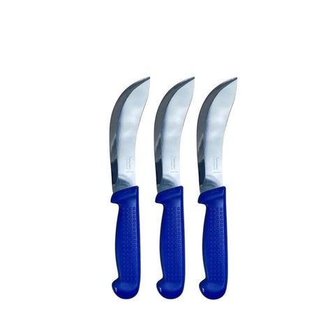 Diekensen Butchers 6'' 15cm Curved Skinning Butchers Knife Ridged Grip Set of 3