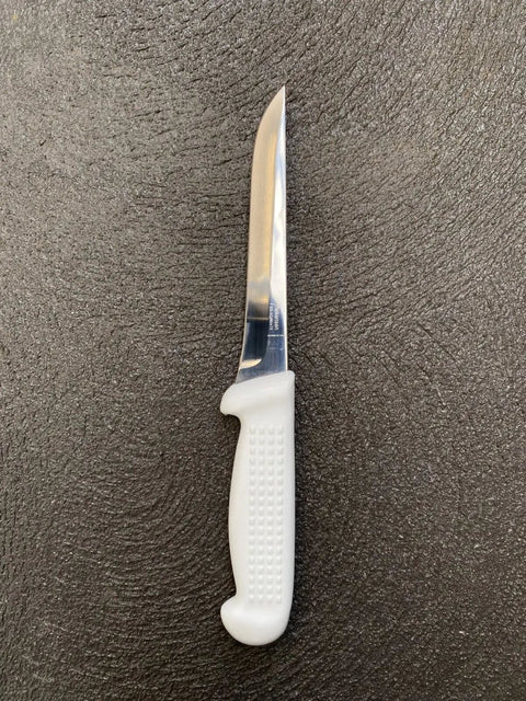 Diekensen Butchers 6'' 15cm Straight Curved Narrow Boning Knife Set White Ridged AllYourBlades