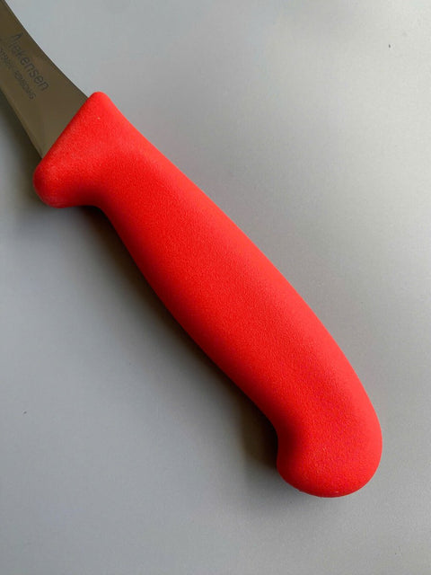 Diekensen Butchers 6" Boning Curve Knife Soft Grip Handle Narrow Blade 15cm Red