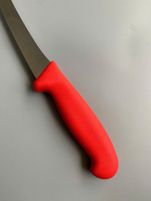 Diekensen Butchers 6" Boning Curve Knife Soft Grip Handle Wide Blade 15cm Red