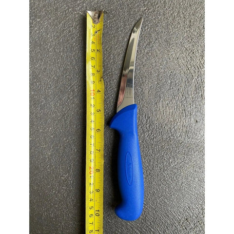 Diekensen Butchers Curved Stiff Boning Knife 5'' 13cm Blade - Blue AllYourBlades