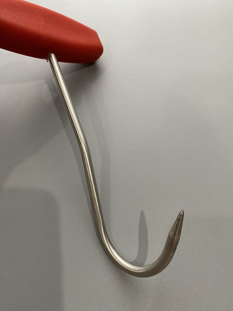 Diekensen Butchers Meat Hooks 6'' Stainless T Boning Hook Hunter/Meat/Boner Red