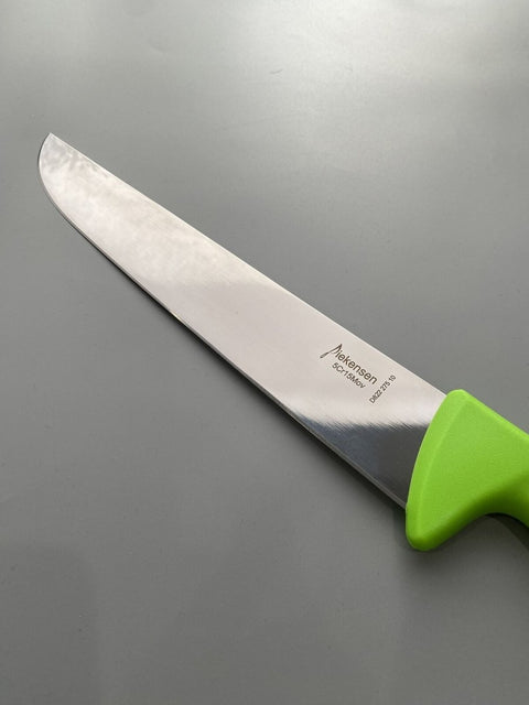 Diekensen Butchers Straight 10" Slicing Knife 25cm Wide Blade Back Blade Green
