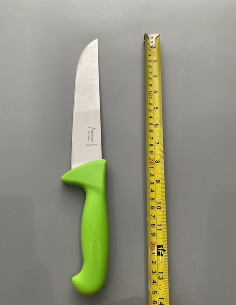 Diekensen Butchers Straight 8" Slicing Knife 20cm Wide Blade Back Blade Green