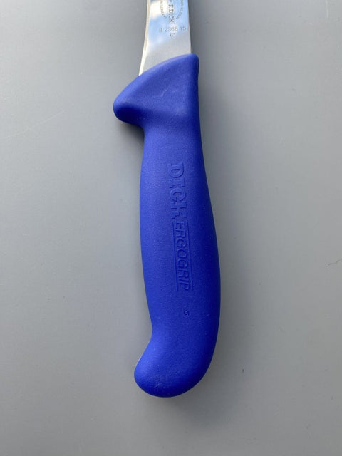 F.DICK BUTCHERS ERGOGRIP 6" STRAIGHT STIFF BONING KNIFE BLUE 15CM HUNTER POULTRY