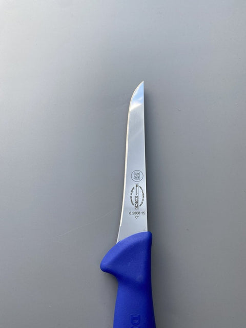 F.DICK BUTCHERS ERGOGRIP 6" STRAIGHT STIFF BONING KNIFE BLUE 15CM HUNTER POULTRY