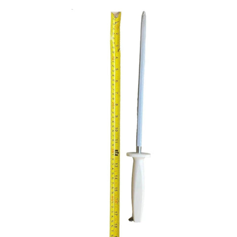 FINE CUT DIEKENSEN STEEL SHARPENER WITH WHITE HANDLE
