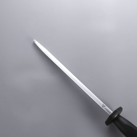 J.West 10"/25 cm Professional Butcher’s Combi Square Fine Cut & Polished Sharpening Steel JP11