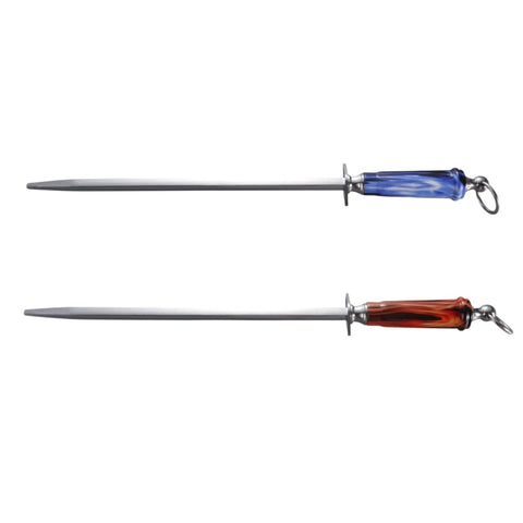 J.West 12"/30 cm Professional Butcher’s Combi Square Fine Cut & Polished Sharpening Steel JA15