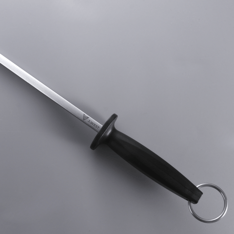 J.West 12"/30 cm Professional Butcher’s Combi Square Fine Cut & Polished Sharpening Steel JP13