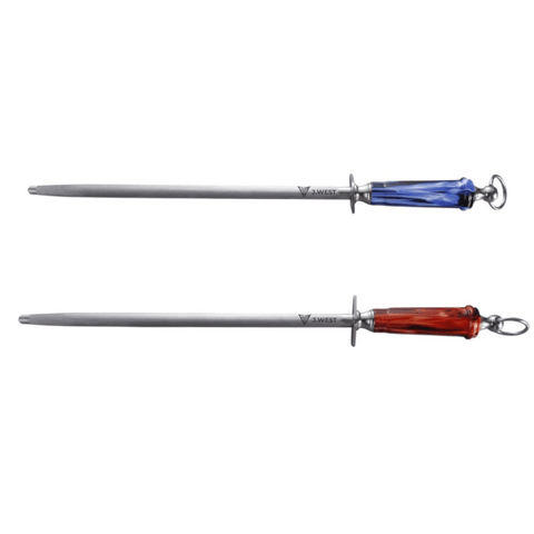 J.West 12"/30cm Professional Butcher's Sharpening Steel - Regular Cut Round JA15