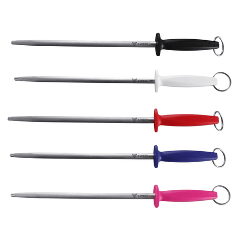 J.West 12"/30cm Professional Butcher's Sharpening Steel - Regular Cut Round JP12