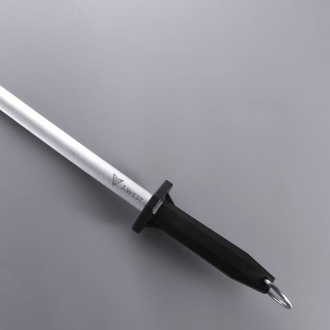 J.West 12"/30cm Professional Butcher’s Sharpening Steel - Ultra Fine Cut Oval JP13