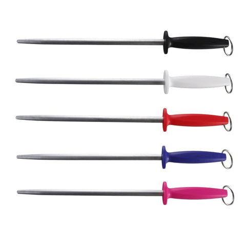 J.West 12"/30cm Professional Butcher's Sharpening Steel - Ultra Fine Cut Round JP12