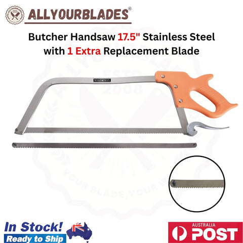 MAKO MAX 17.5" Butcher Handsaw Stainless Steel with 1 Extra Replacement Blade