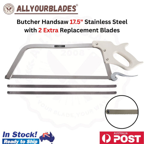 MAKO MAX 17.5" Butcher Handsaw Stainless Steel with 2 Extra Replacement Blades