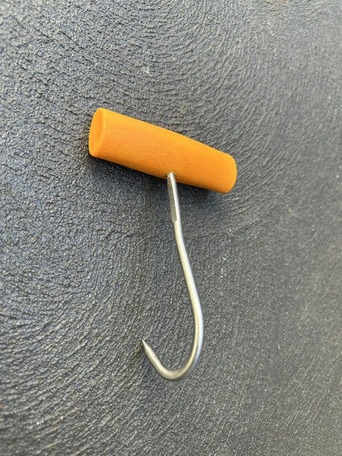 New Butchers Stainless Steel Meat Hook 4.5" Cylindrical Round Handle